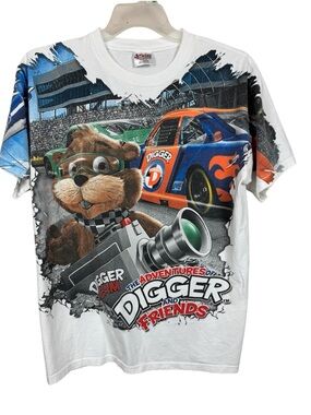 VTG Chase Auth. NASCAR Digger The Adventures of Digger and Friends T Shirt L
